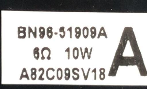 KIT DE BOCINA PARA TV SAMSUNG ( 2 PZ ) NUMERO DE PARTE BN96-51909A / BN63-19292X / BN63-19295X / BN9651919A / 51909A / 86TU9000 / 6Ω 10W / A82C09SV18 / PANEL CY-BT085HGHV3H / MODELO UN85TU700DFXZA DA05 - Imagen 4